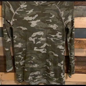 Justice camo pull over shirt